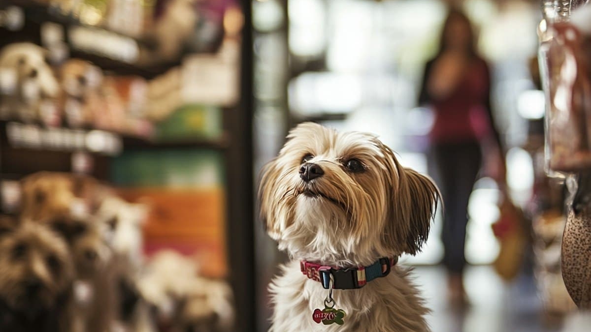 hond in winkelpunt